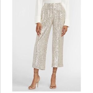 BNWT STUNJIBG SEQUINED HIGH WASTED CROPED PANT